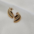 Gold Wing Stud Earrings