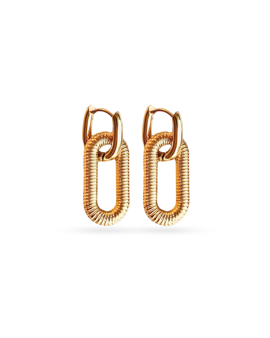 Geometric Square Gold Hoops