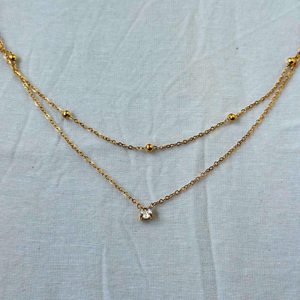 Dainty Cubic Zirconia Pendant Necklace