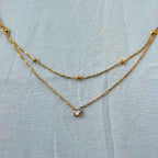 Dainty Cubic Zirconia Pendant Necklace