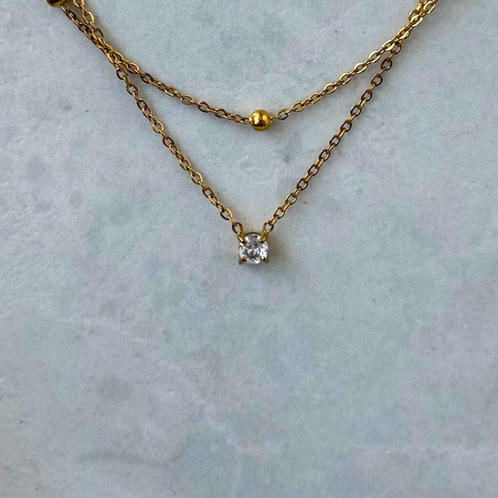 Dainty Cubic Zirconia Pendant Necklace