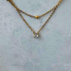 Dainty Cubic Zirconia Pendant Necklace