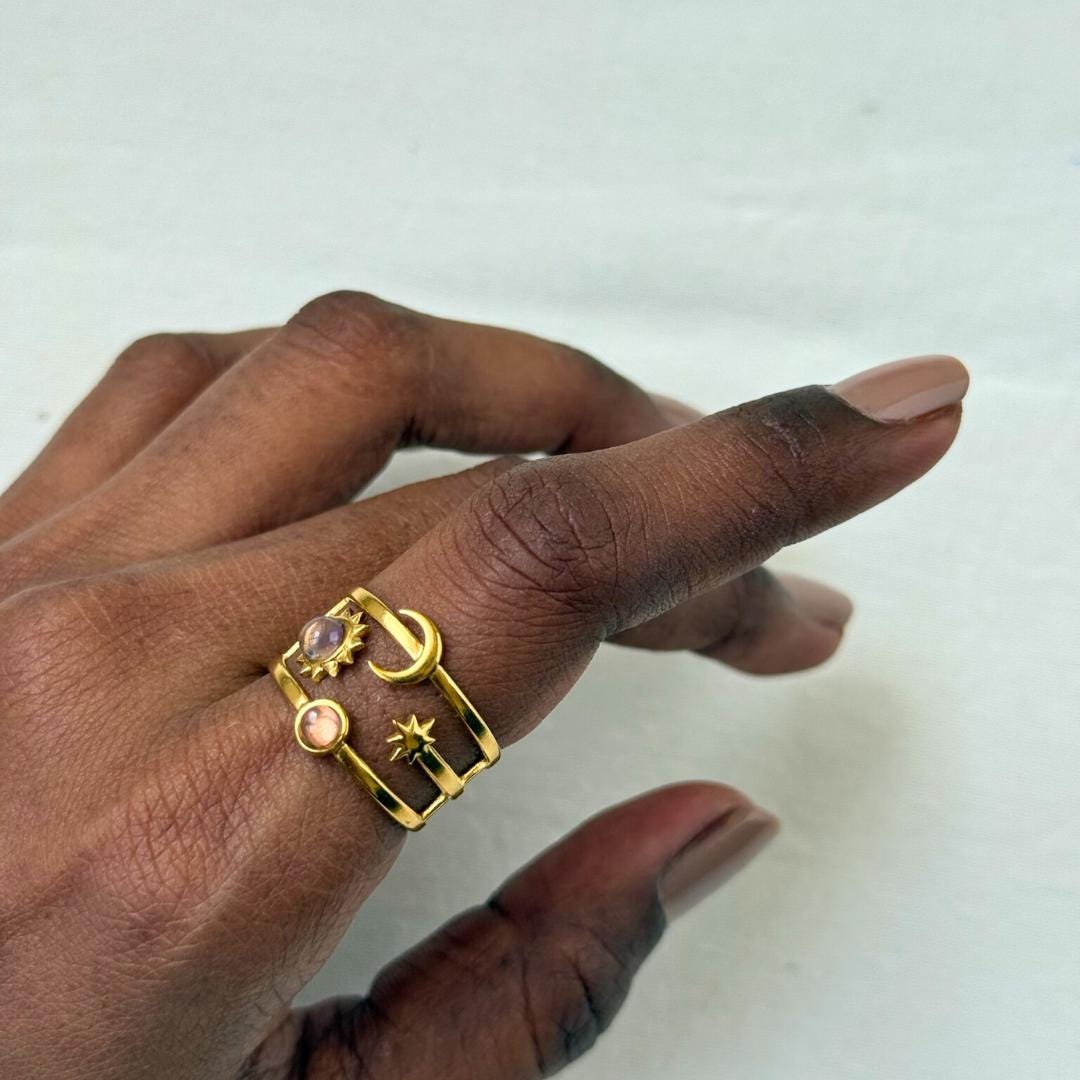 Sun Moon & Star Celestial Ring