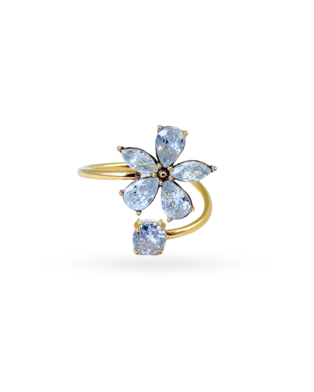 Floral Crystal Ring