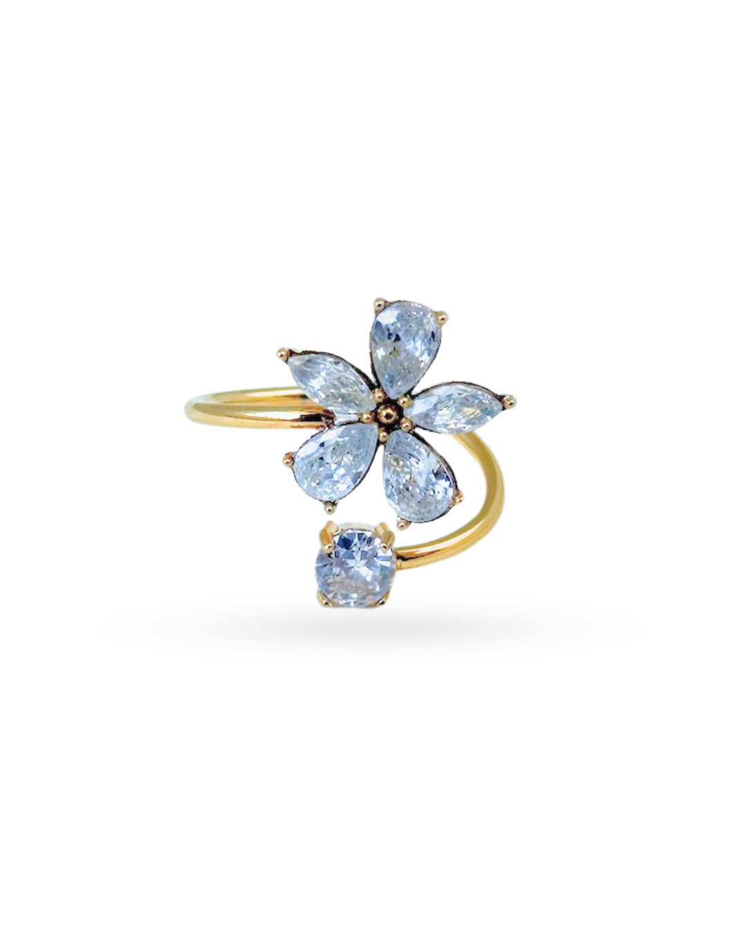 Floral Crystal Ring