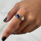 Water Drop Oval Zircon Ring