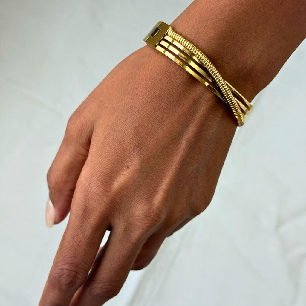 Chunky Spiral Twist Bangle