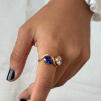 Water Drop Oval Zircon Ring