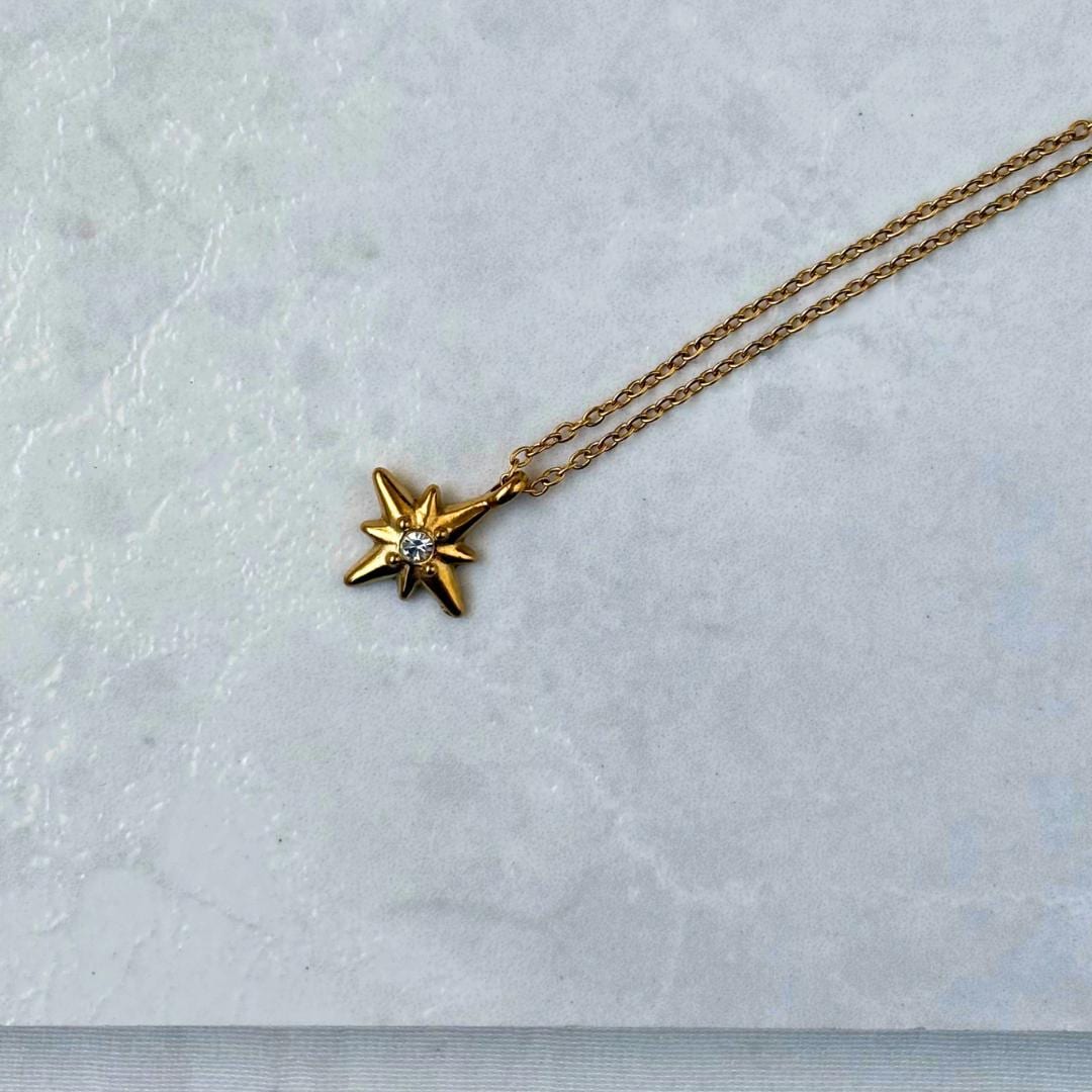 Gold North Star Necklace