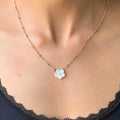 Mother Of Pearl Flower Necklace