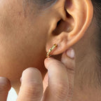 Twisted Wave Huggie Hoop Earrings