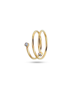Double Coil Crystal Ring