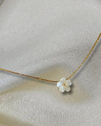 Mother Of Pearl Flower Necklace