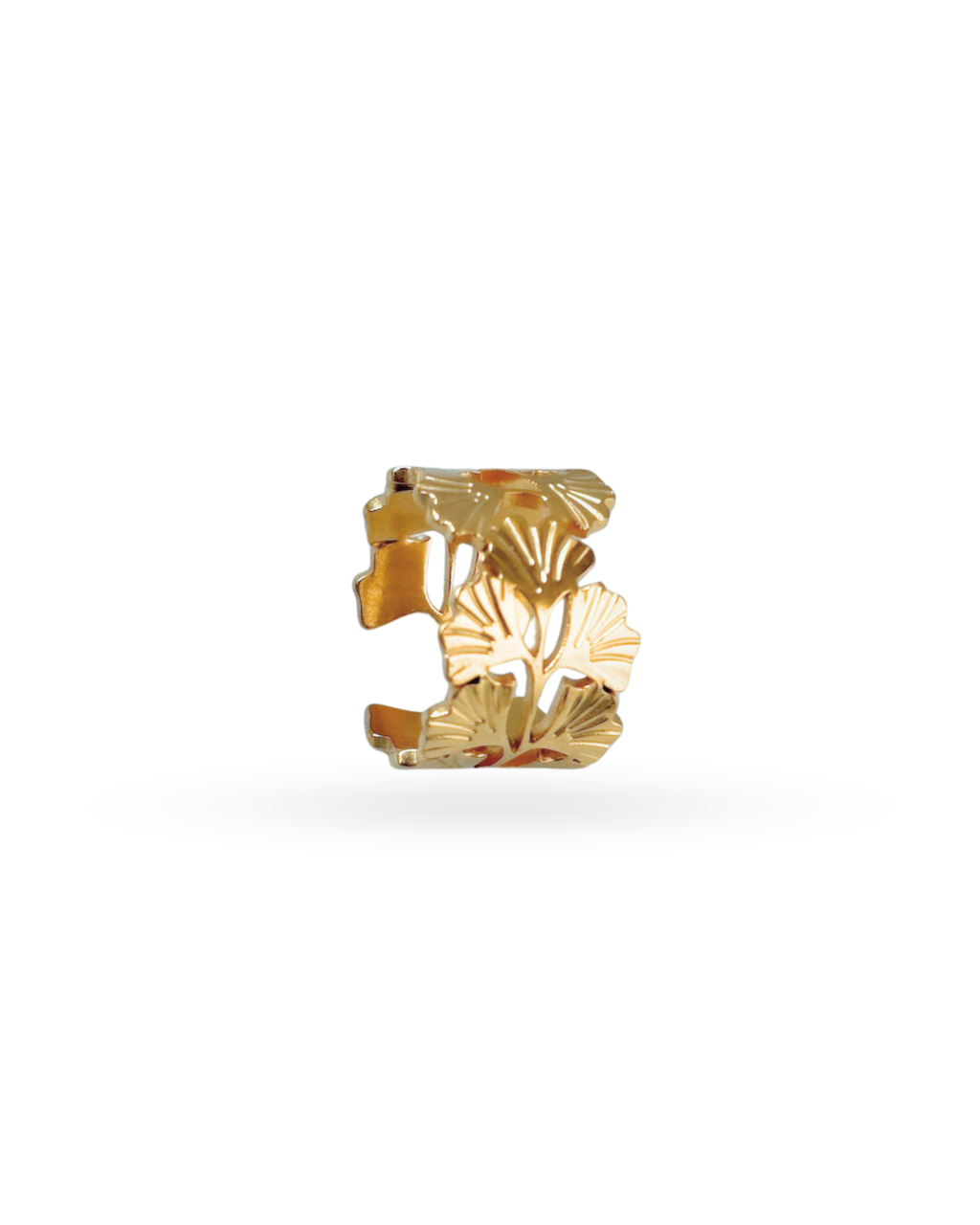 Ginkgo Leaf Gold Ring