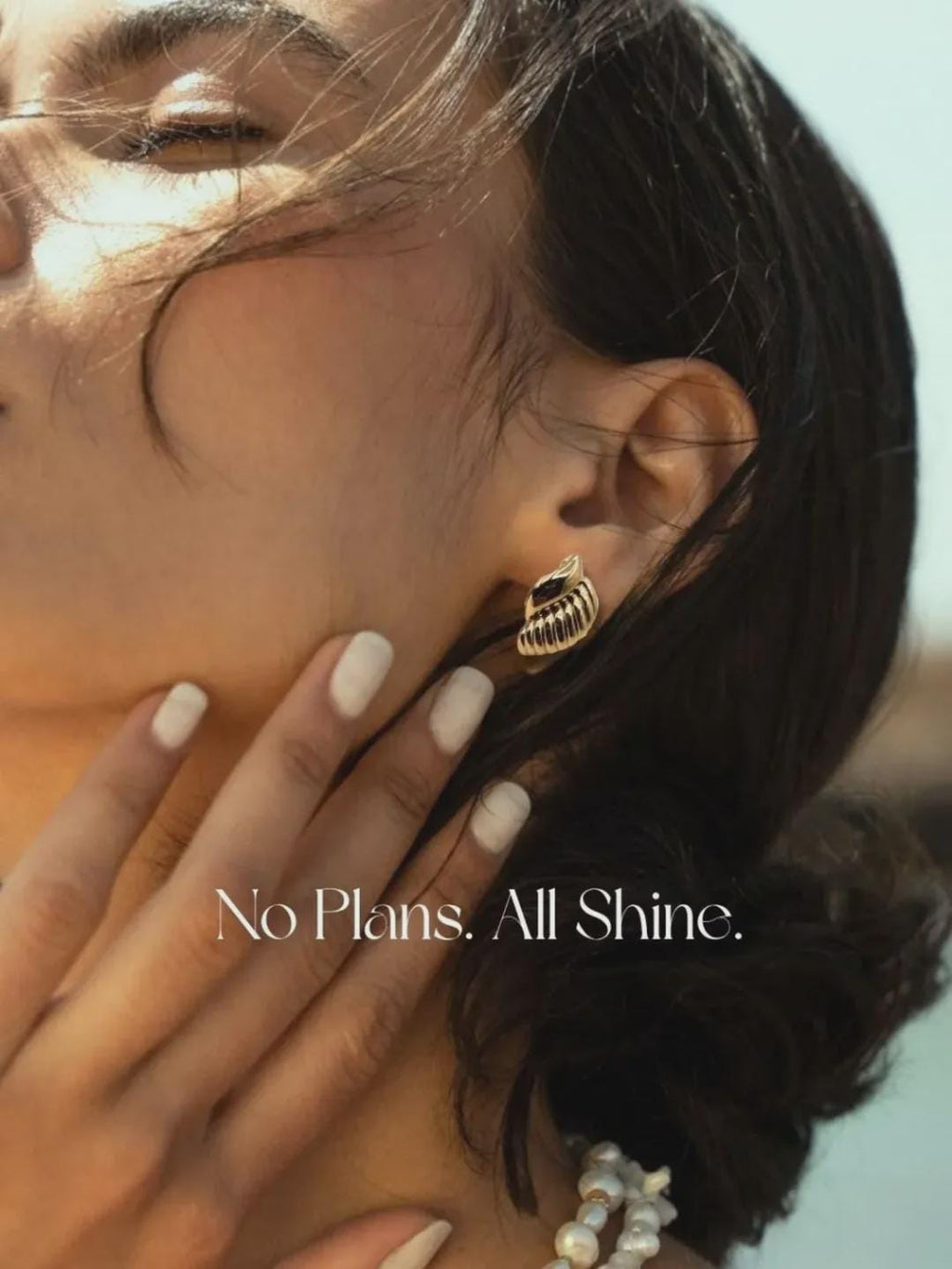Gold Wing Stud Earrings