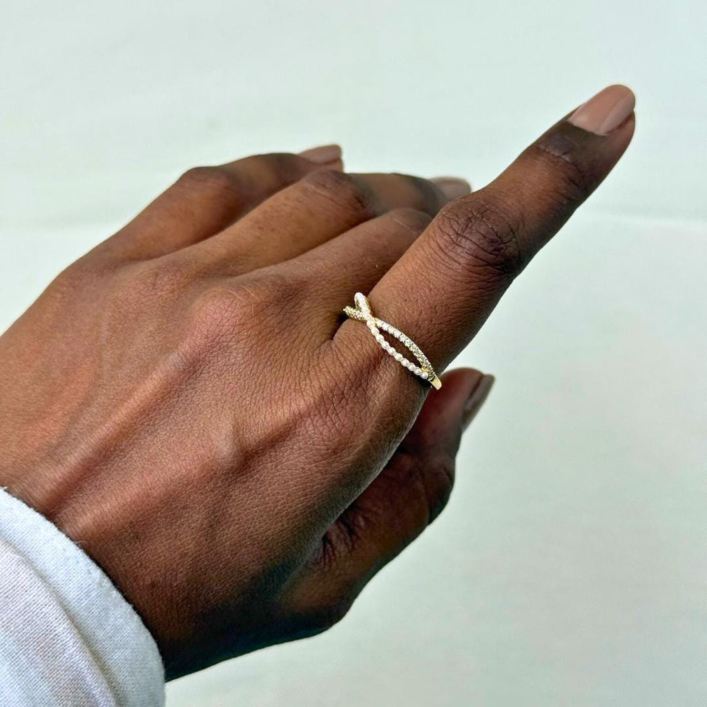 Pearl Infinity Ring