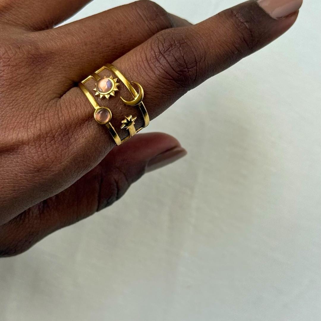 Sun Moon & Star Celestial Ring