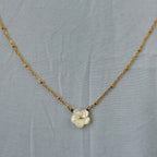 Mother Of Pearl Flower Necklace