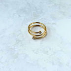 Double Coil Crystal Ring