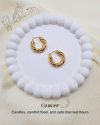Twisted Gold Hoop Earrings