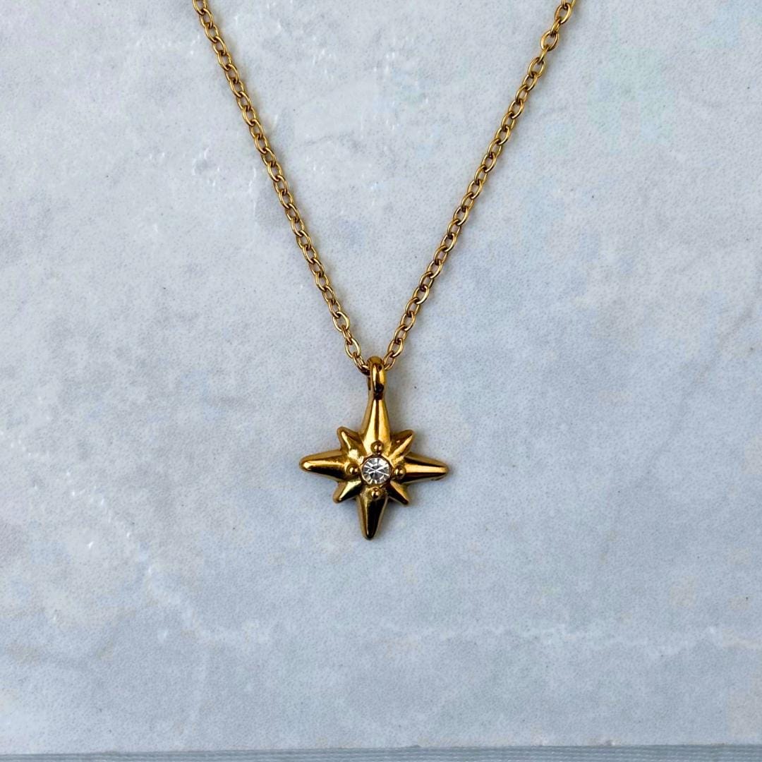 Gold North Star Necklace