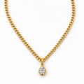 Water Drop Zircon Pendant Necklace