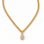 Water Drop Zircon Pendant Necklace