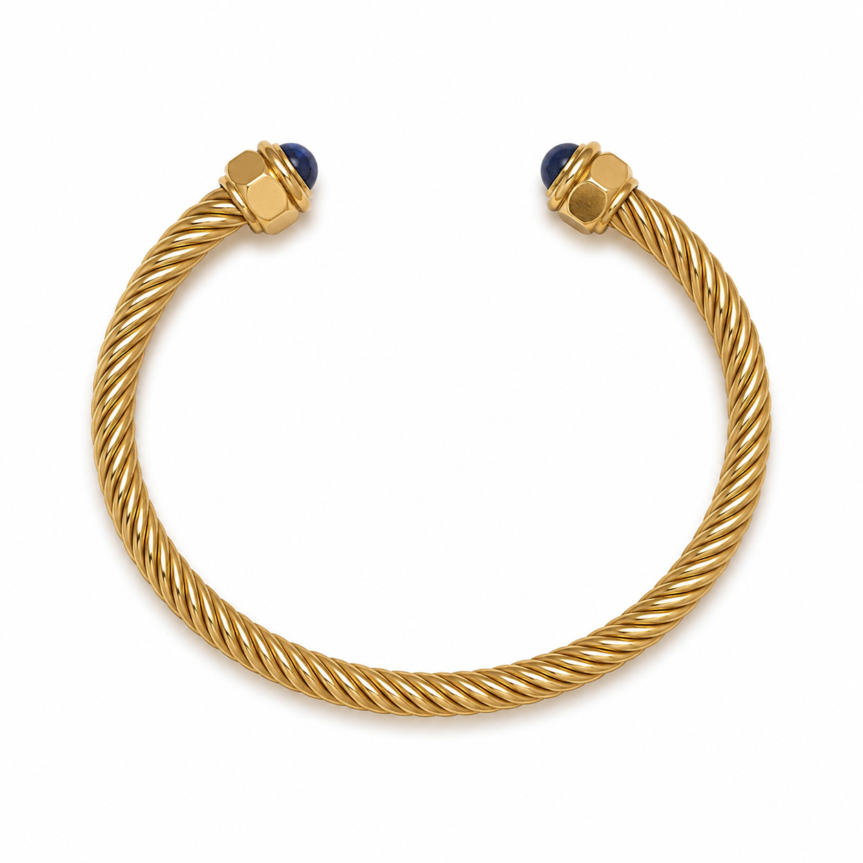 Blue Stone Cuff Bracelet