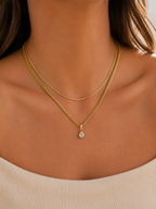 Water Drop Zircon Pendant Necklace
