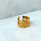 Ginkgo Leaf Gold Ring