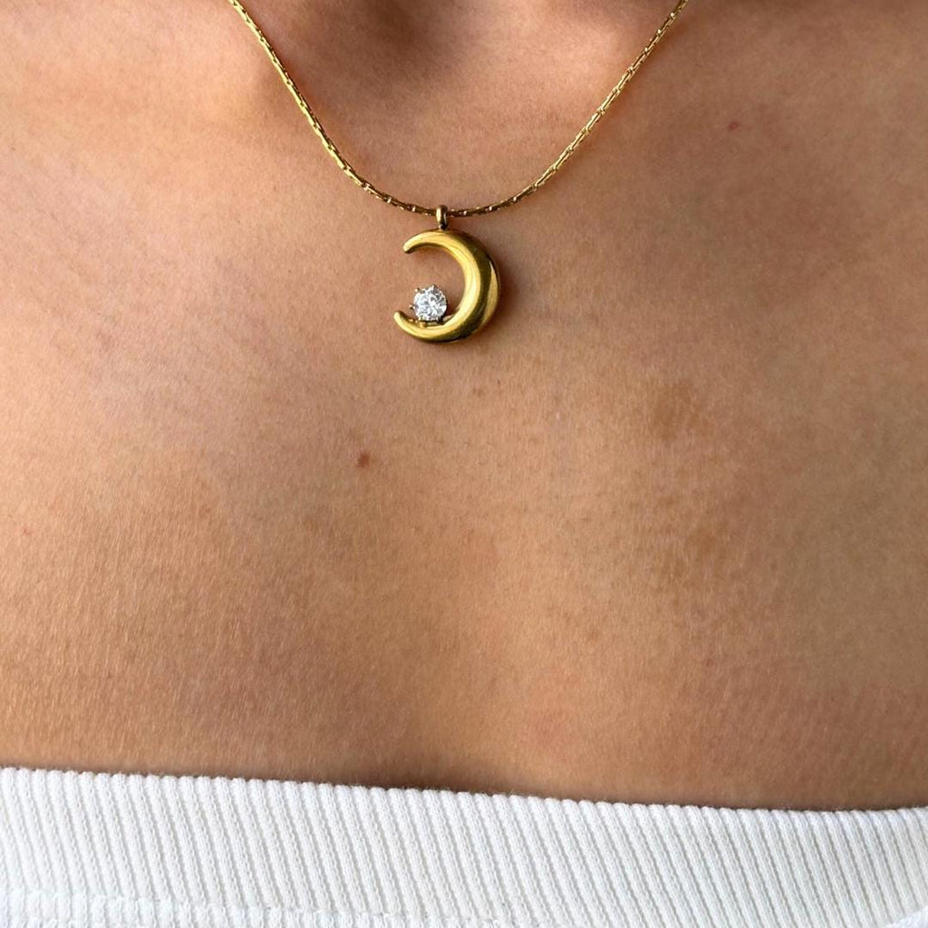 Moon & Diamond Necklace