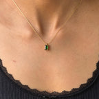 Geometric Stone Pendant Necklace