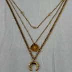 Star Moon Three Layered Necklace