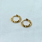 Twisted Wave Huggie Hoop Earrings
