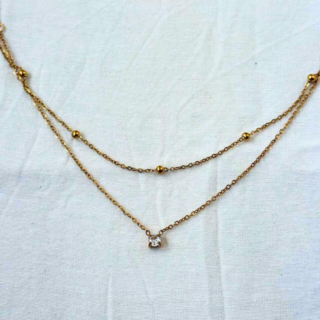 Dainty Cubic Zirconia Pendant Necklace