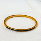 Emerald Stone Bangle Bracelet