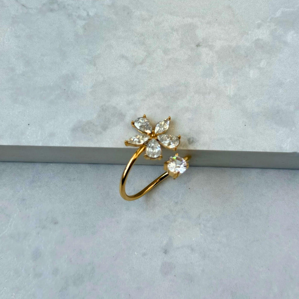 Floral Crystal Ring