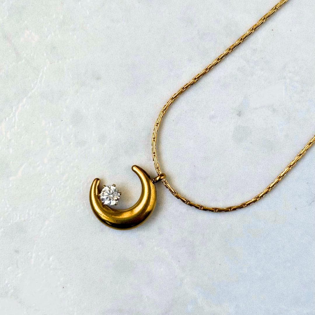 Moon & Diamond Necklace