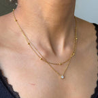 Dainty Cubic Zirconia Pendant Necklace