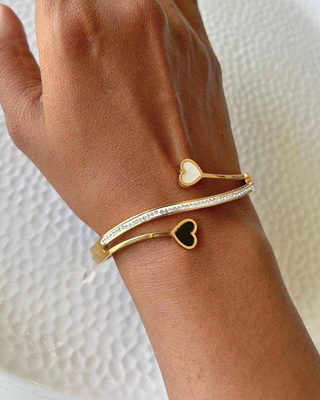 Heart Bangle Bracelet