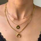 Star Moon Three Layered Necklace
