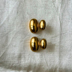 Gold Double Dome Earrings