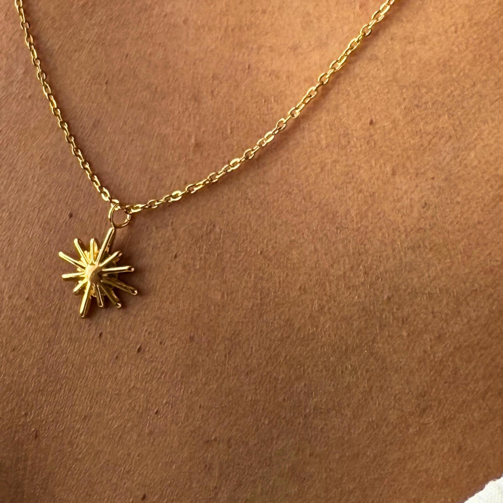 Double Layered Sunburst Necklace