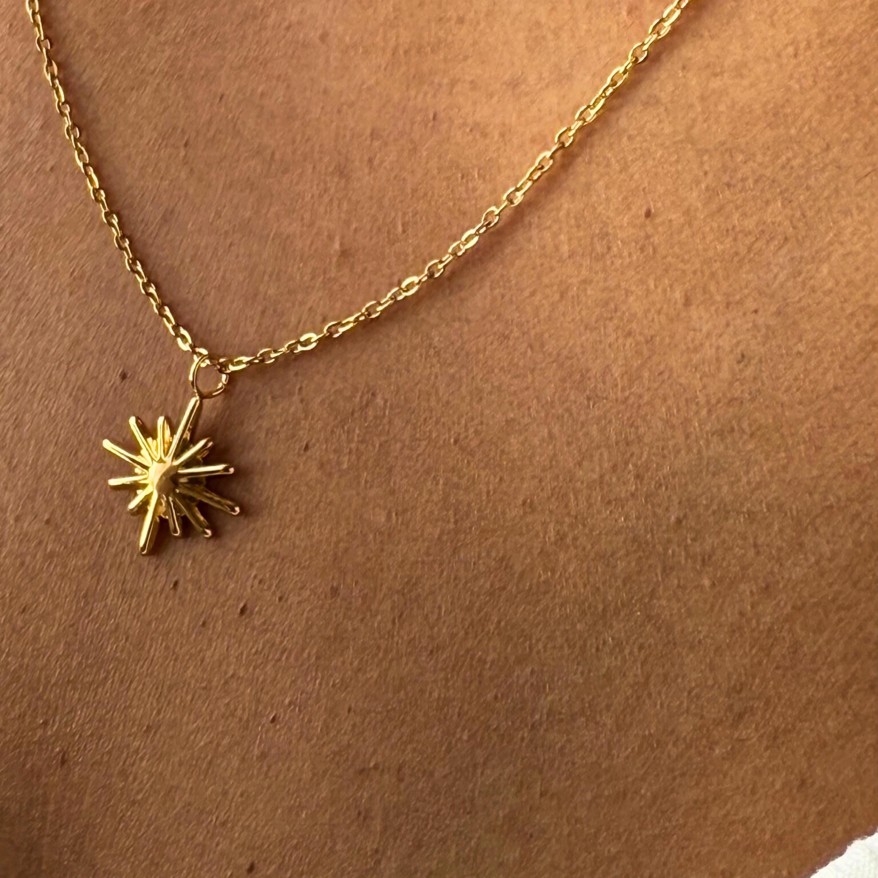 Double Layered Sunburst Necklace