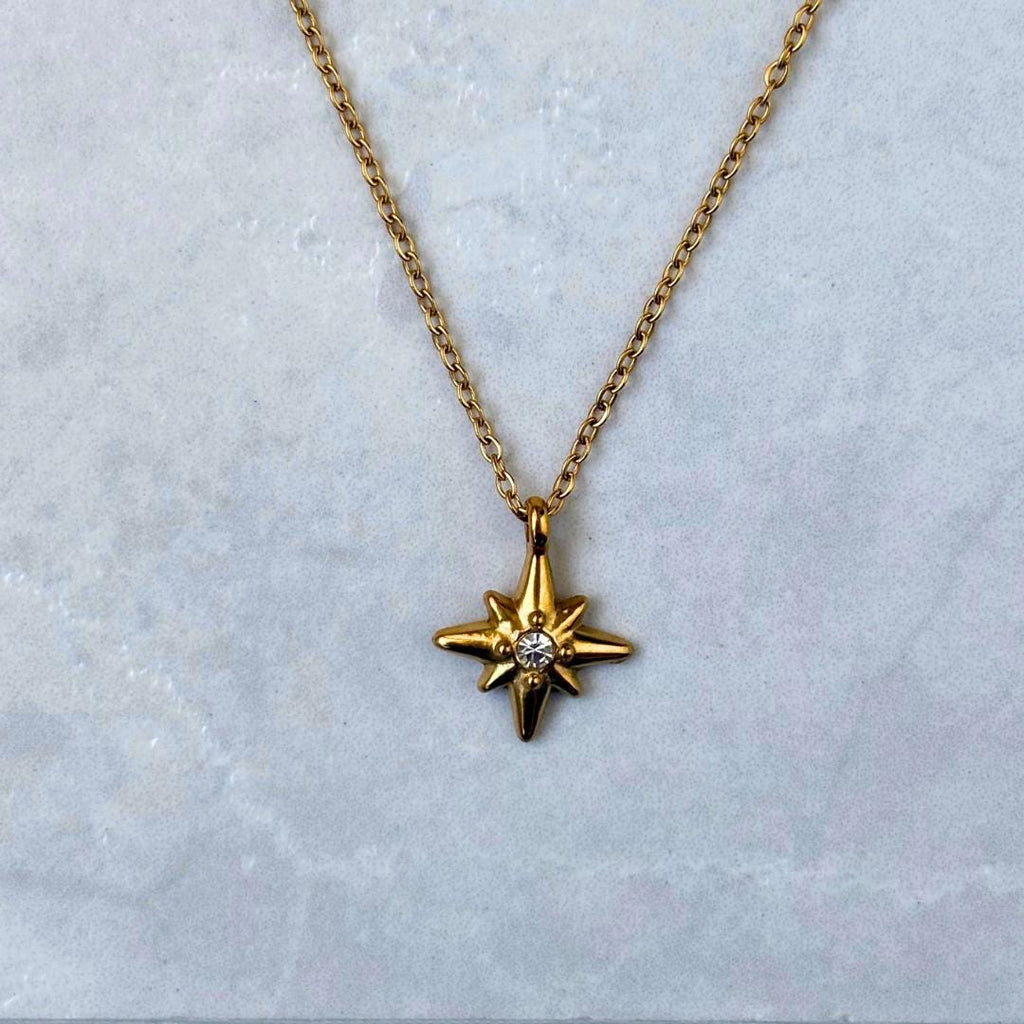 Gold North Star Necklace