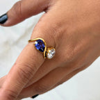 Water Drop Oval Zircon Ring