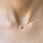 CZ Solitaire Pendant Necklace