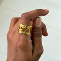 Ginkgo Leaf Gold Ring