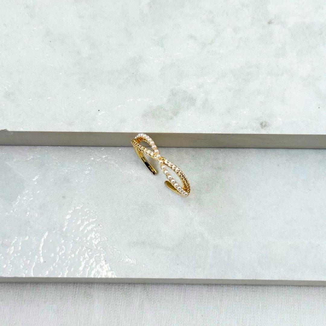 Pearl Infinity Ring