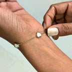 Triheart Bracelet – 18K Gold Interlinked Heart Bracelet